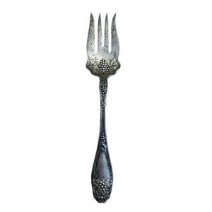 RCCO Bouquet Plate Vendome Silverplate Meat Fork 8‎ 1/2”